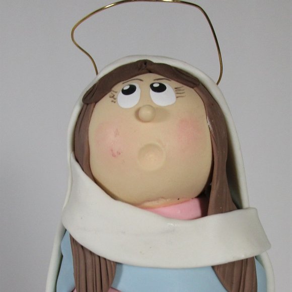 Polymer Clay Mixed Media Angel Recycled Bottle Art - Picture 3 of 5